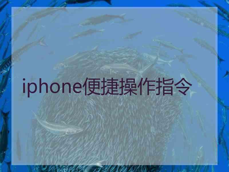 iphone便捷操作指令