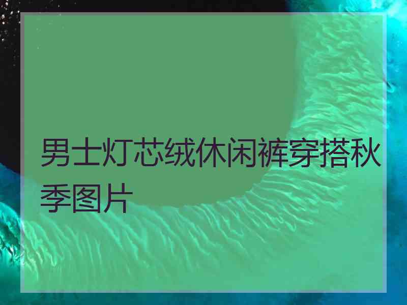 男士灯芯绒休闲裤穿搭秋季图片