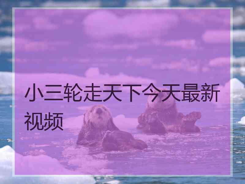 小三轮走天下今天最新视频