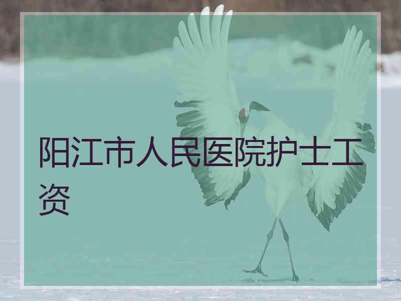 阳江市人民医院护士工资