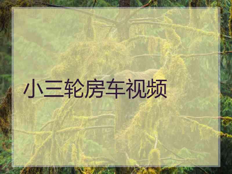 小三轮房车视频