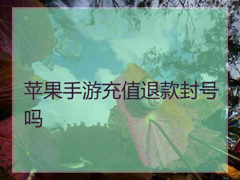 苹果手游充值退款封号吗