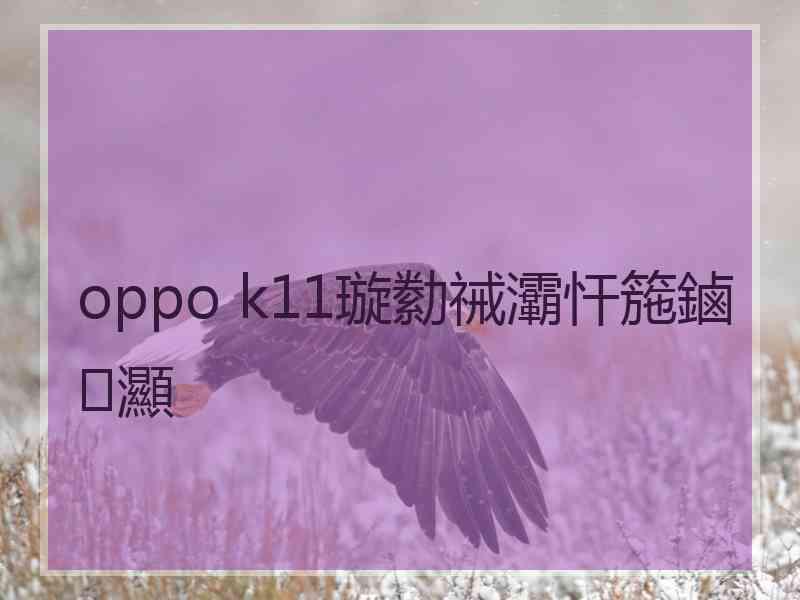 oppo k11璇勬祴灞忓箷鏀灦