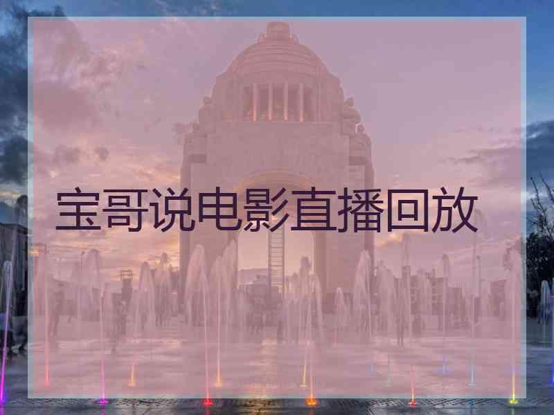 宝哥说电影直播回放