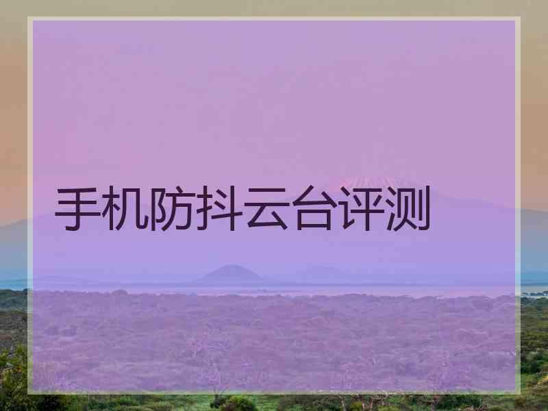 手机防抖云台评测