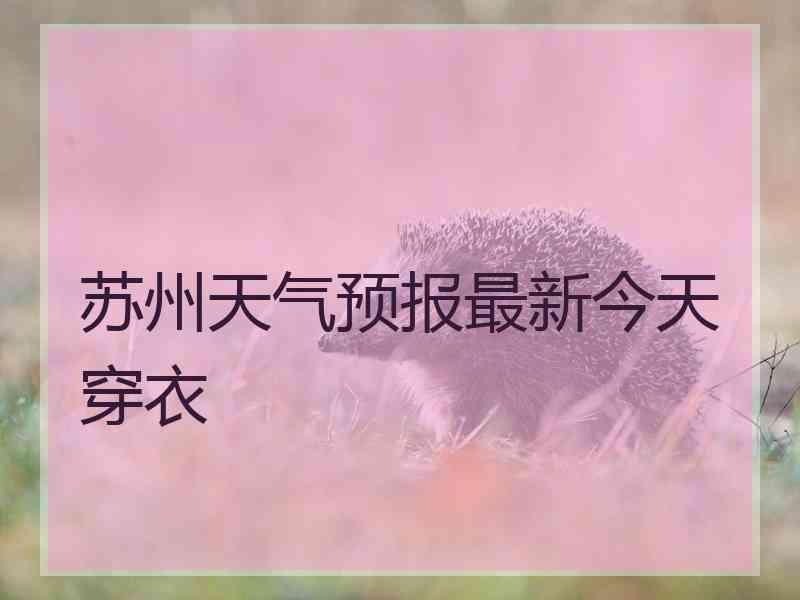 苏州天气预报最新今天穿衣