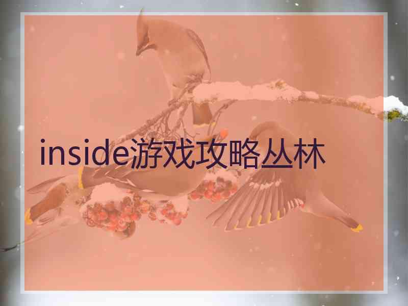 inside游戏攻略丛林