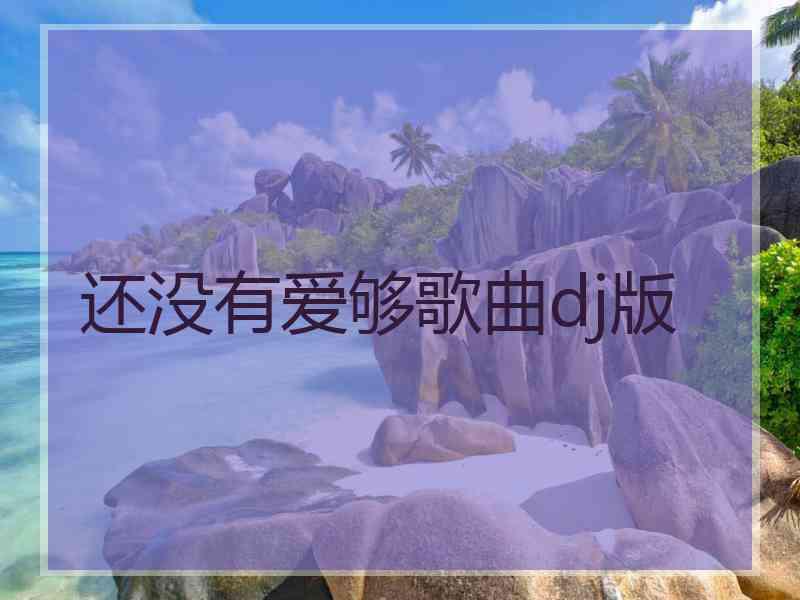 还没有爱够歌曲dj版