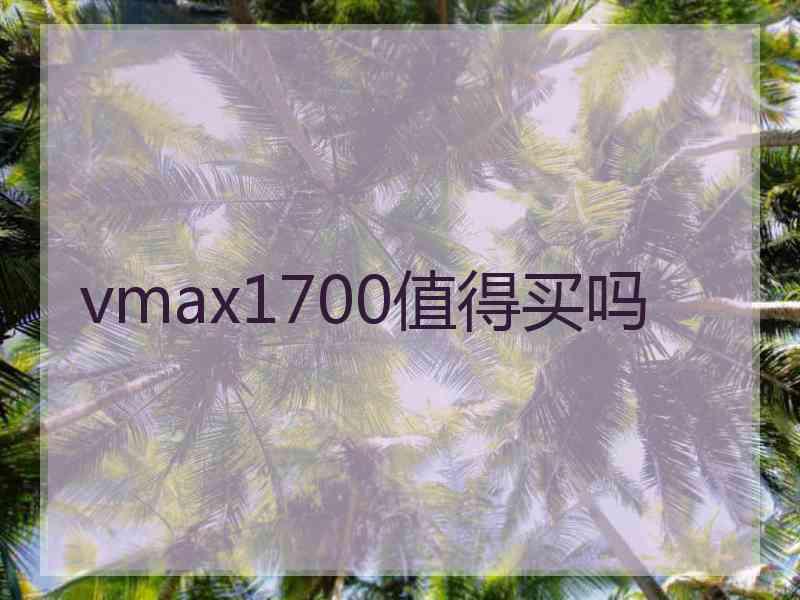 vmax1700值得买吗