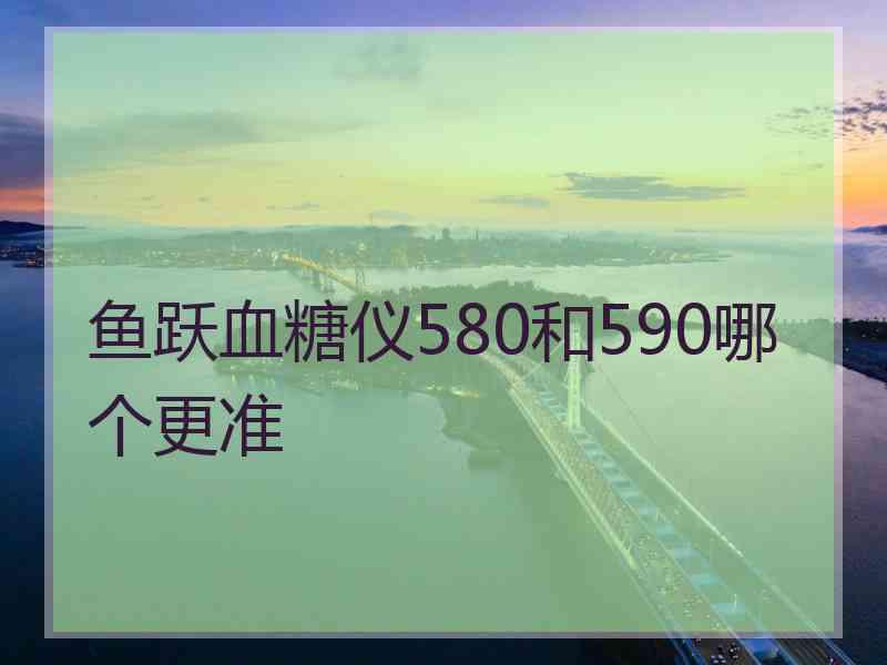 鱼跃血糖仪580和590哪个更准