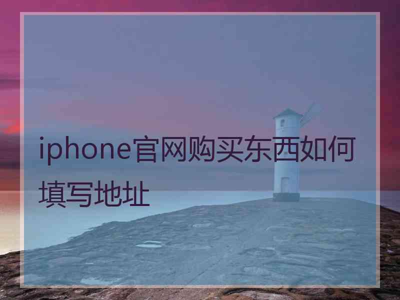 iphone官网购买东西如何填写地址