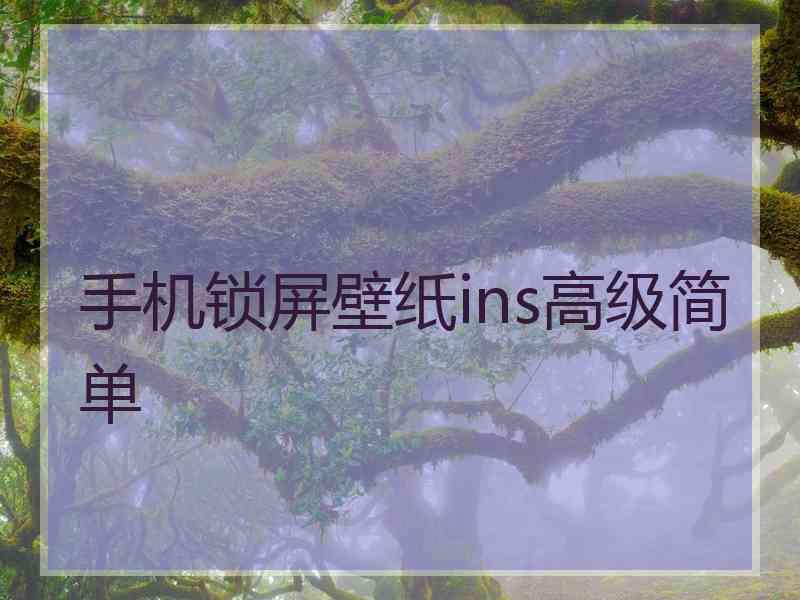 手机锁屏壁纸ins高级简单