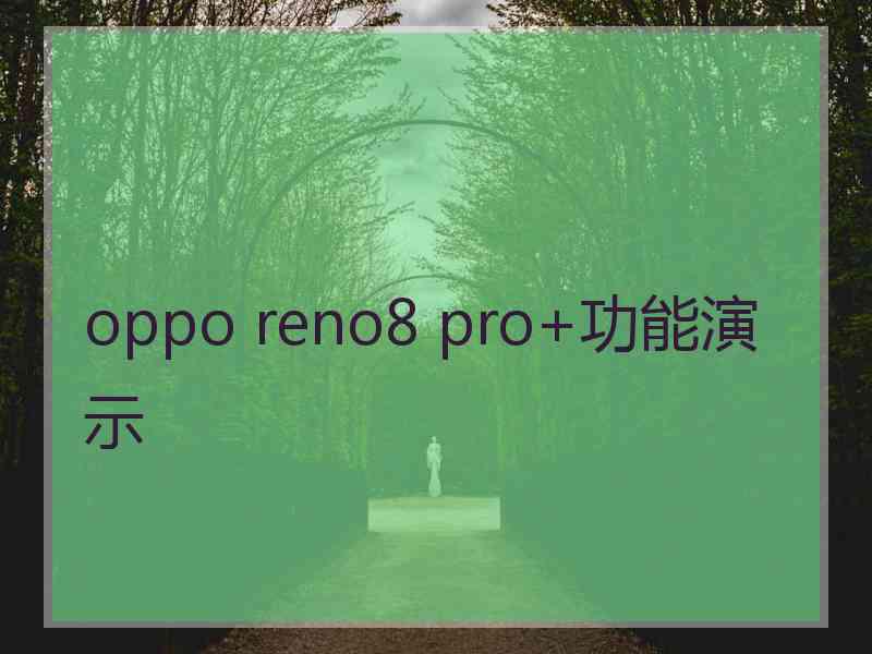 oppo reno8 pro+功能演示