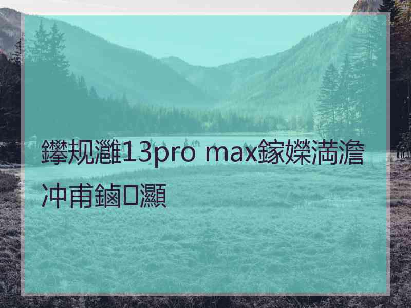 鑻规灉13pro max鎵嬫満澹冲甫鏀灦