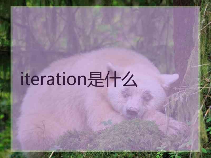 iteration是什么