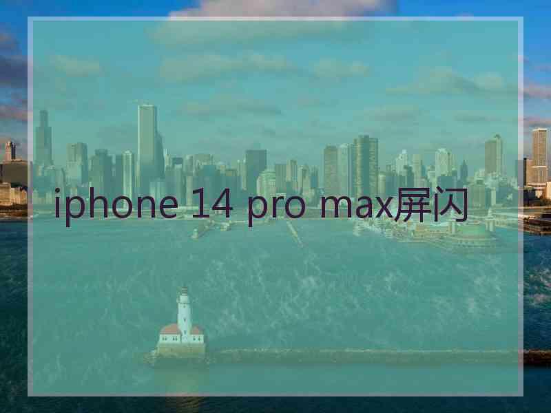 iphone 14 pro max屏闪