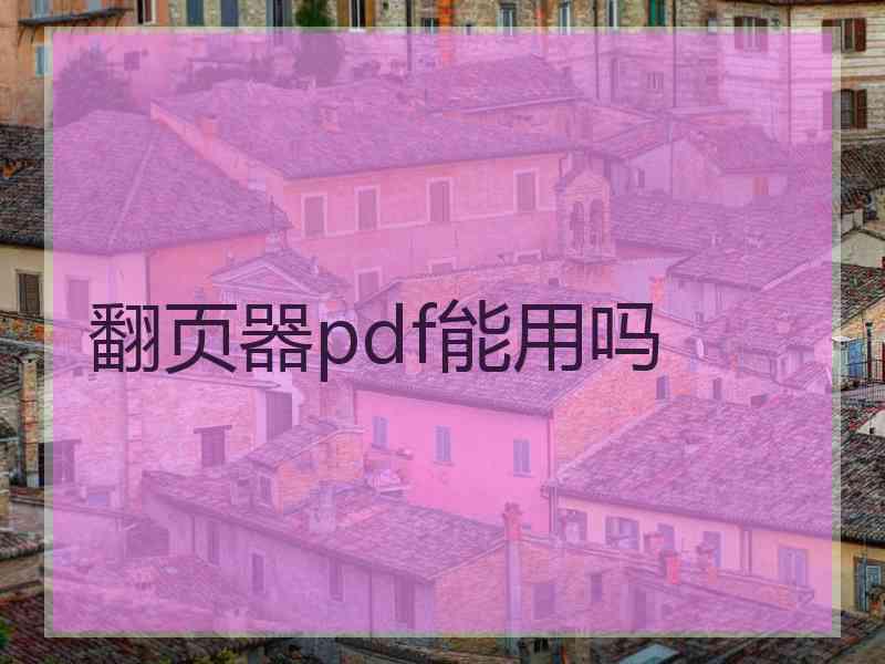 翻页器pdf能用吗