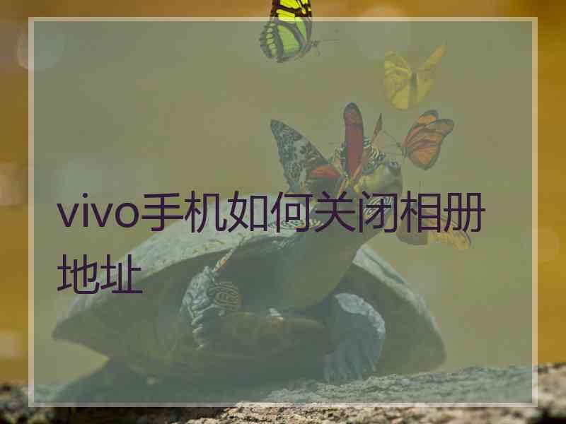 vivo手机如何关闭相册地址