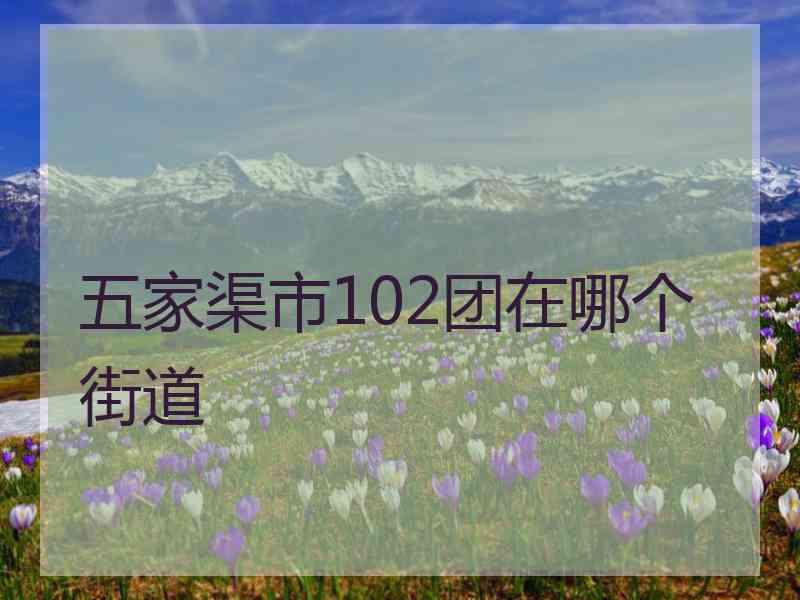 五家渠市102团在哪个街道