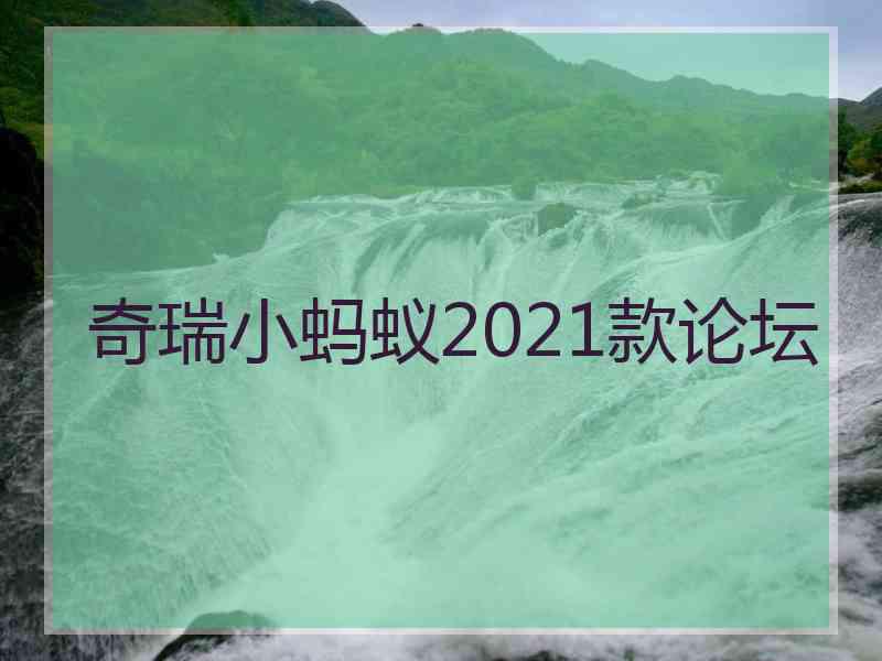 奇瑞小蚂蚁2021款论坛