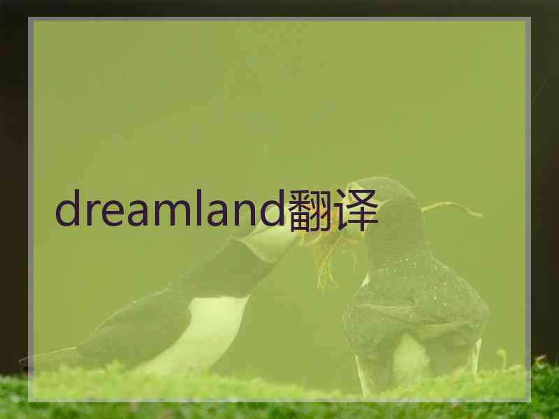 dreamland翻译