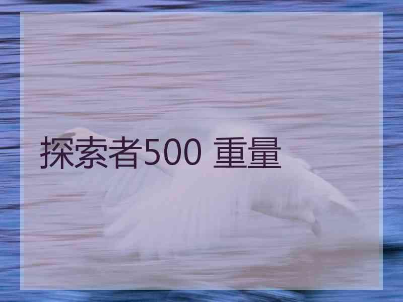 探索者500 重量