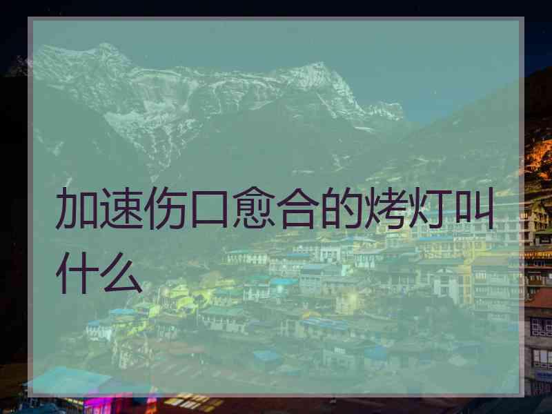 加速伤口愈合的烤灯叫什么