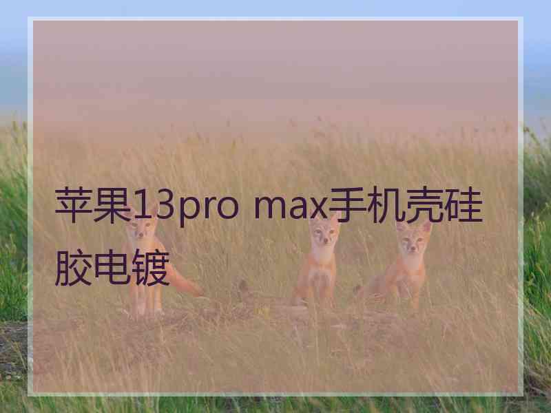 苹果13pro max手机壳硅胶电镀