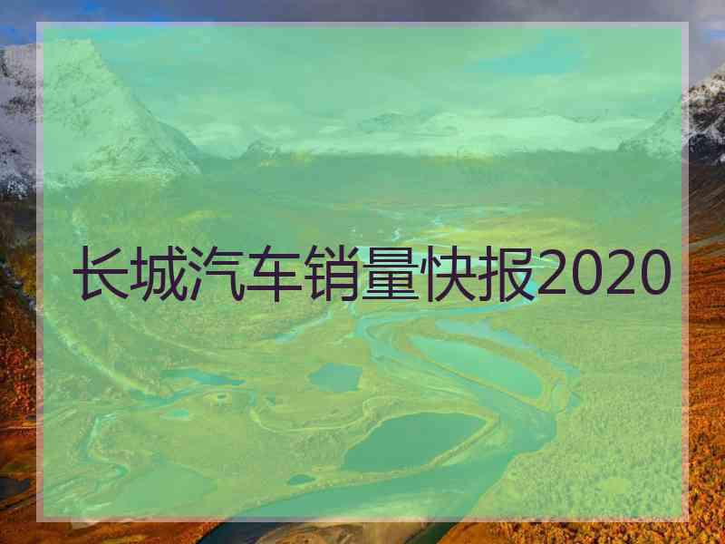 长城汽车销量快报2020