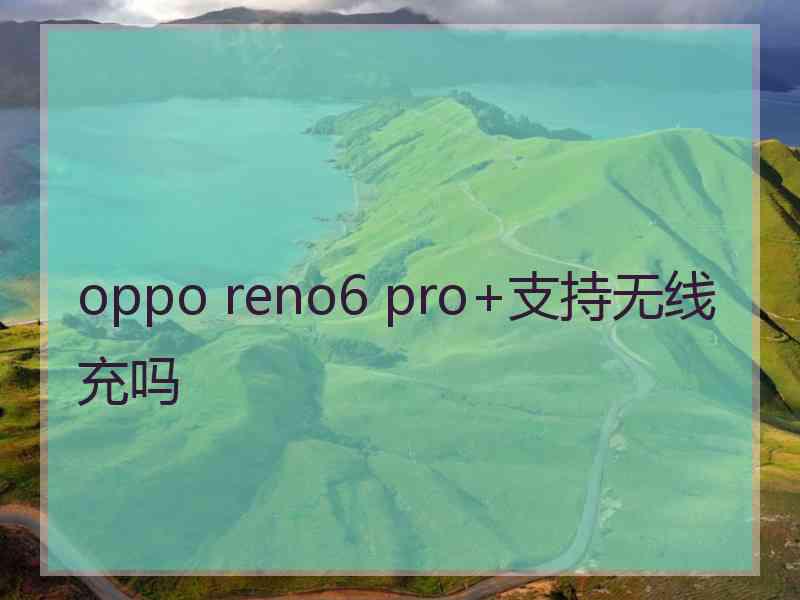 oppo reno6 pro+支持无线充吗