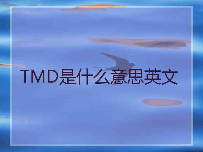 TMD是什么意思英文