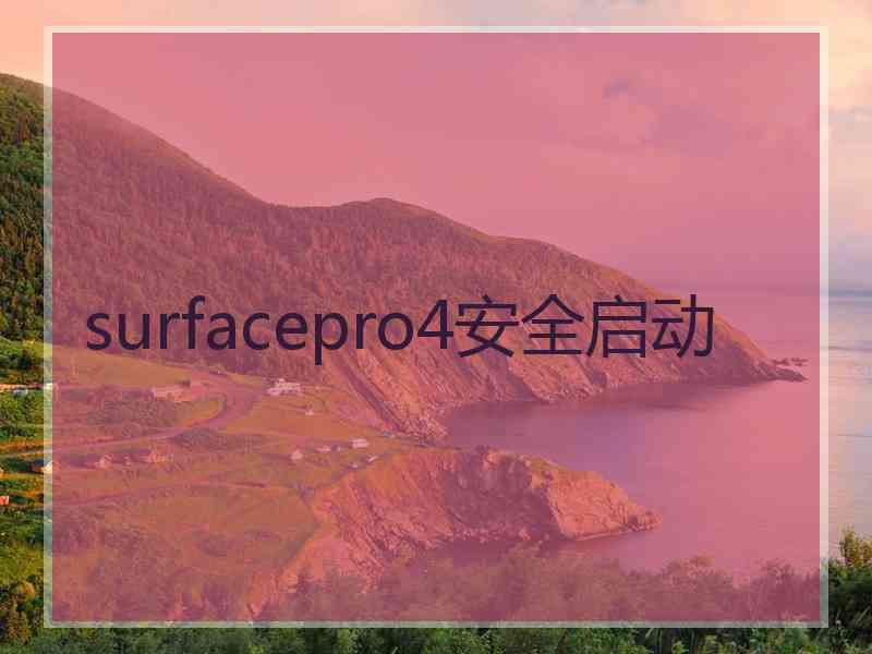 surfacepro4安全启动