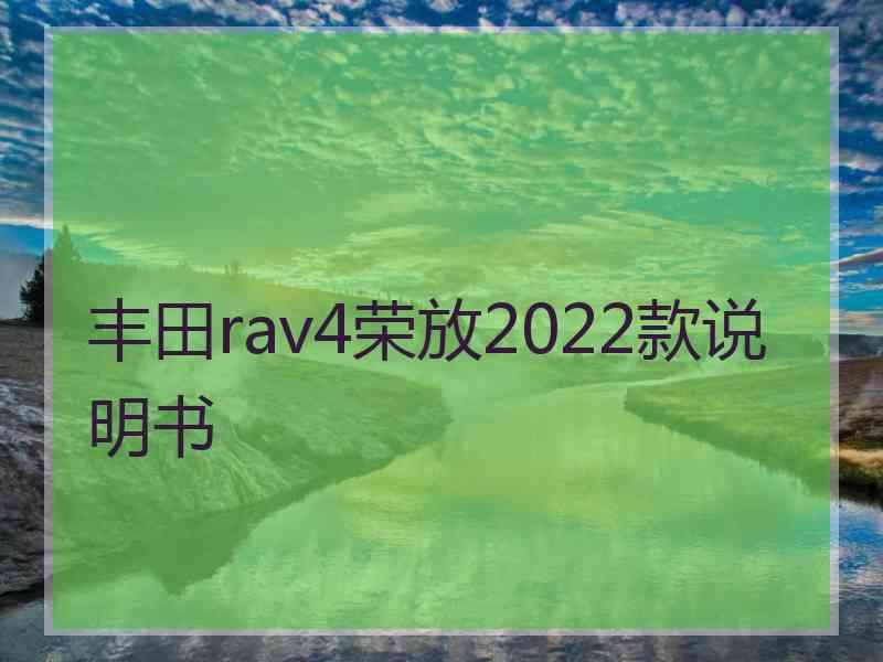 丰田rav4荣放2022款说明书