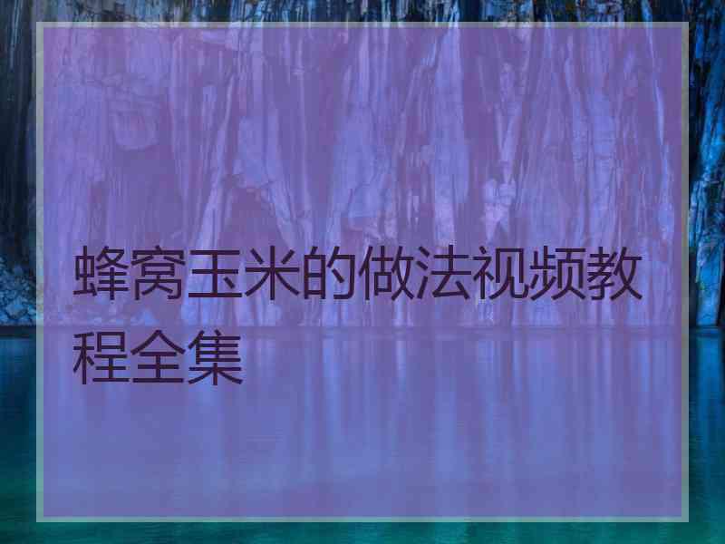 蜂窝玉米的做法视频教程全集