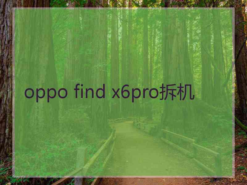 oppo find x6pro拆机