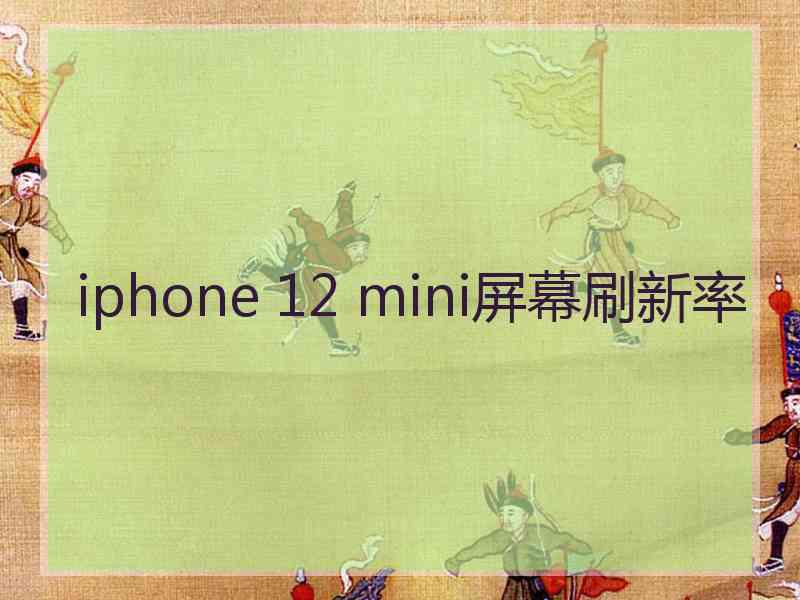 iphone 12 mini屏幕刷新率