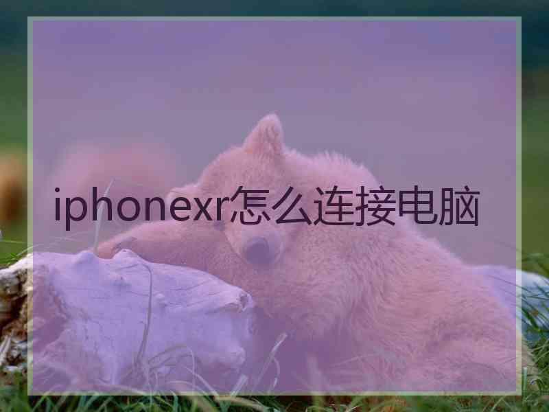 iphonexr怎么连接电脑