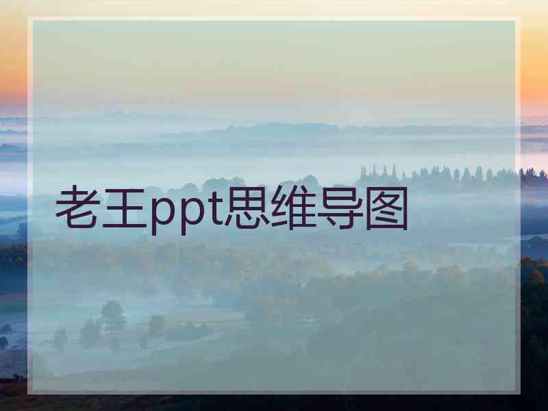 老王ppt思维导图