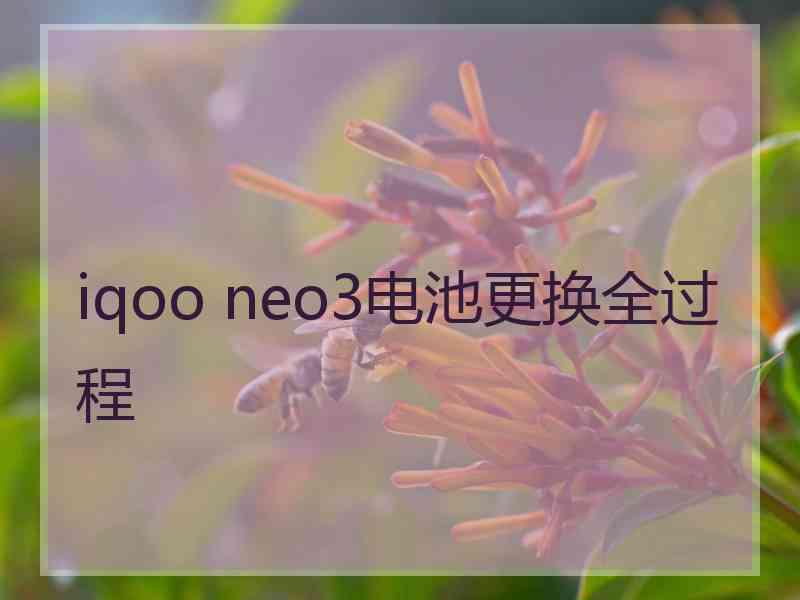 iqoo neo3电池更换全过程