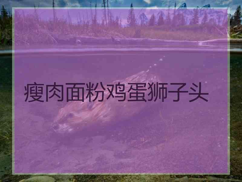 瘦肉面粉鸡蛋狮子头