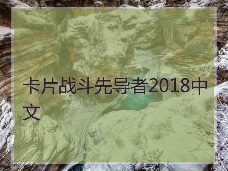 卡片战斗先导者2018中文