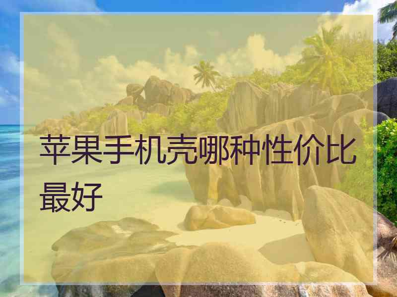 苹果手机壳哪种性价比最好