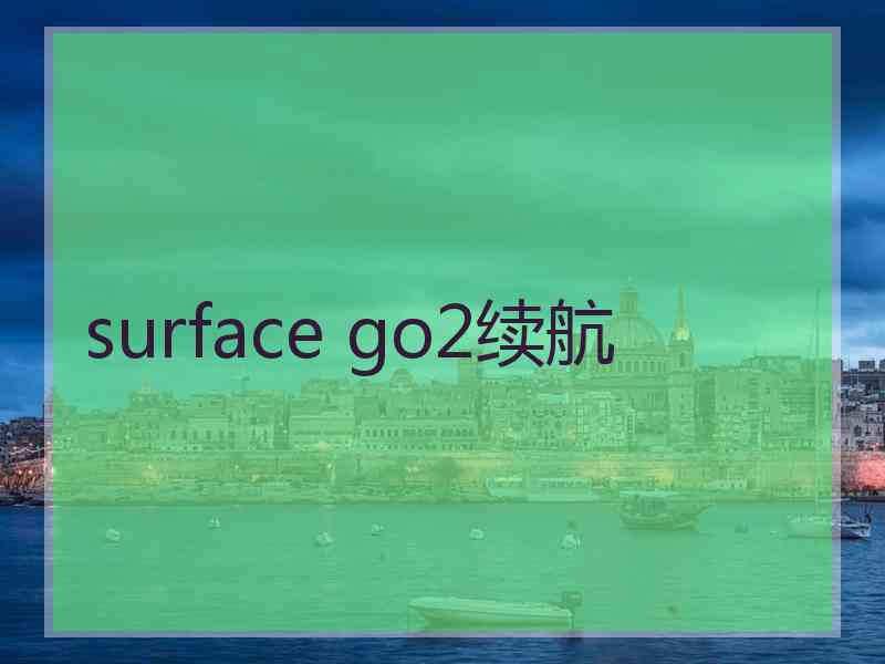 surface go2续航