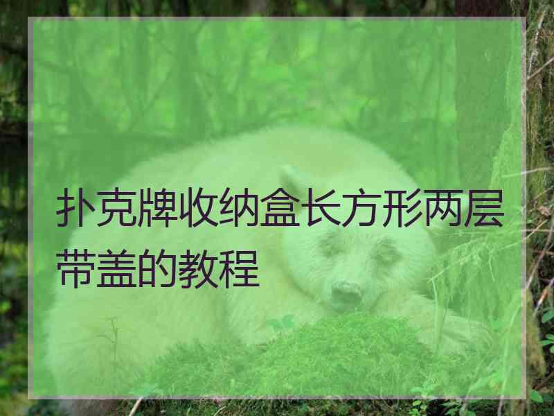 扑克牌收纳盒长方形两层带盖的教程