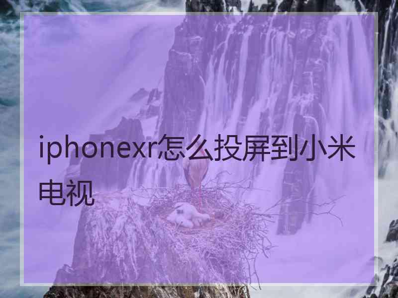 iphonexr怎么投屏到小米电视