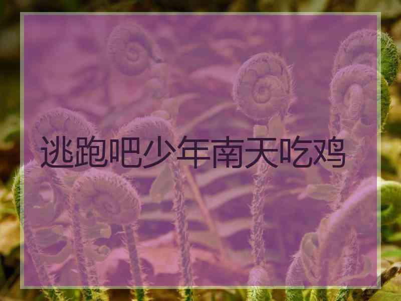 逃跑吧少年南天吃鸡