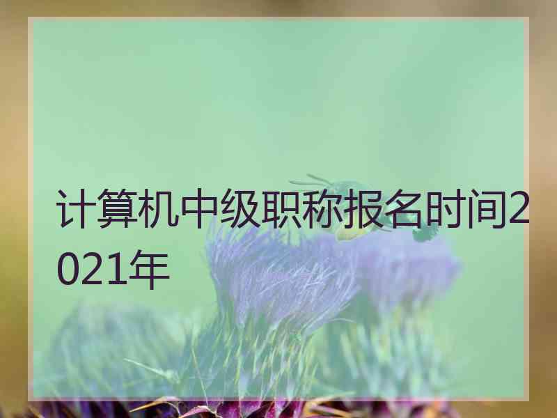 计算机中级职称报名时间2021年