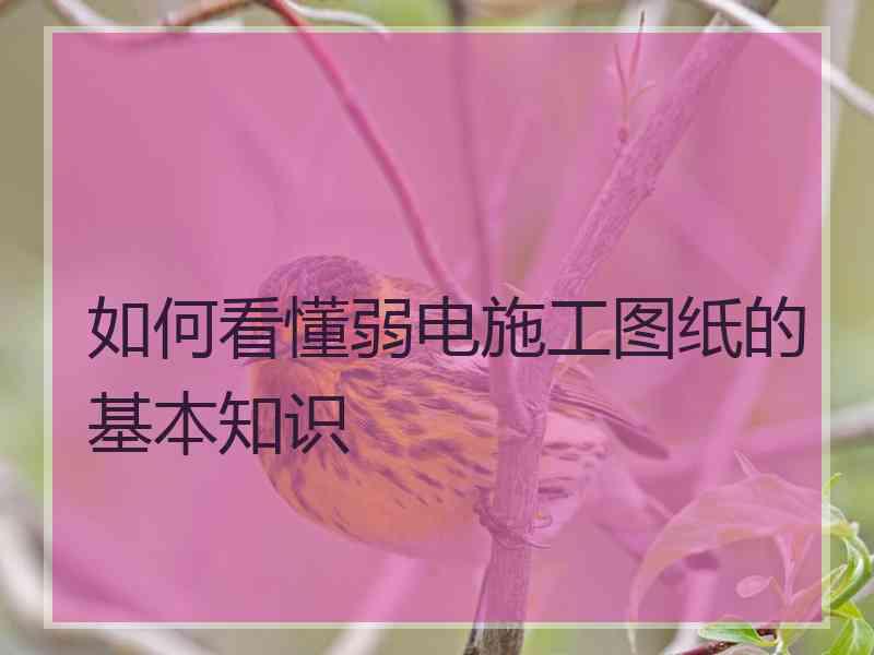 如何看懂弱电施工图纸的基本知识