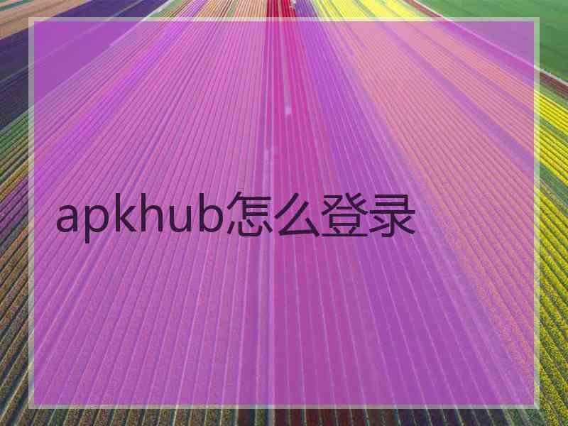 apkhub怎么登录