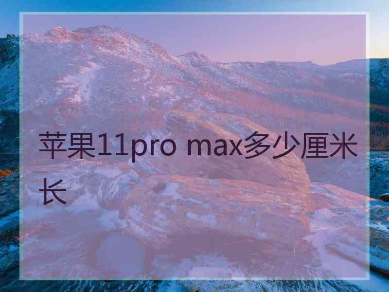 苹果11pro max多少厘米长